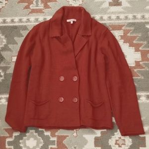 Hekla & Co merino wool blend sweater blazer Large